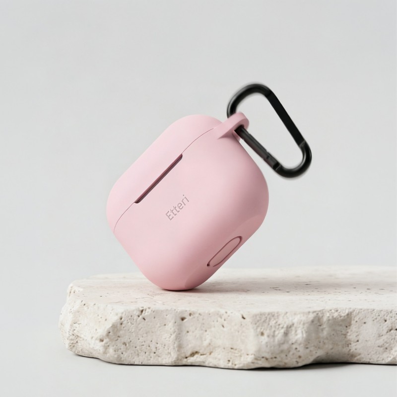 Силиконов калъф Etteri за Airpods 3 светло розов
