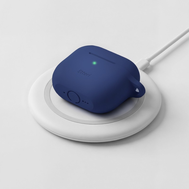 Силиконов калъф Etteri за AirPods 4, тъмно син