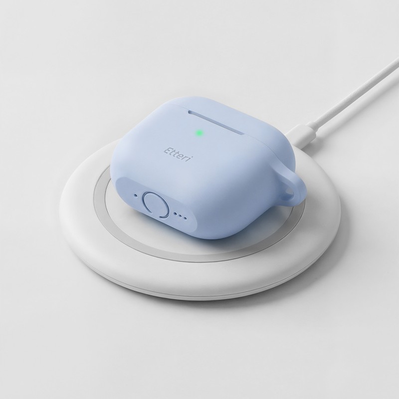 Силиконов калъф Etteri за AirPods 4 светло син