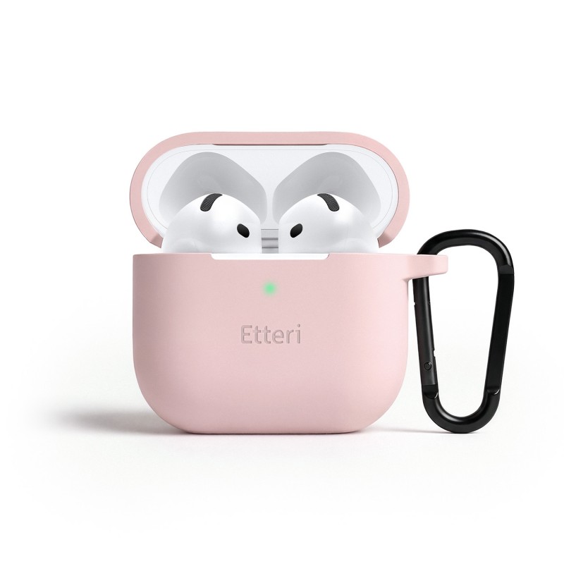 Силиконов калъф Etteri за AirPods 4 светло розов