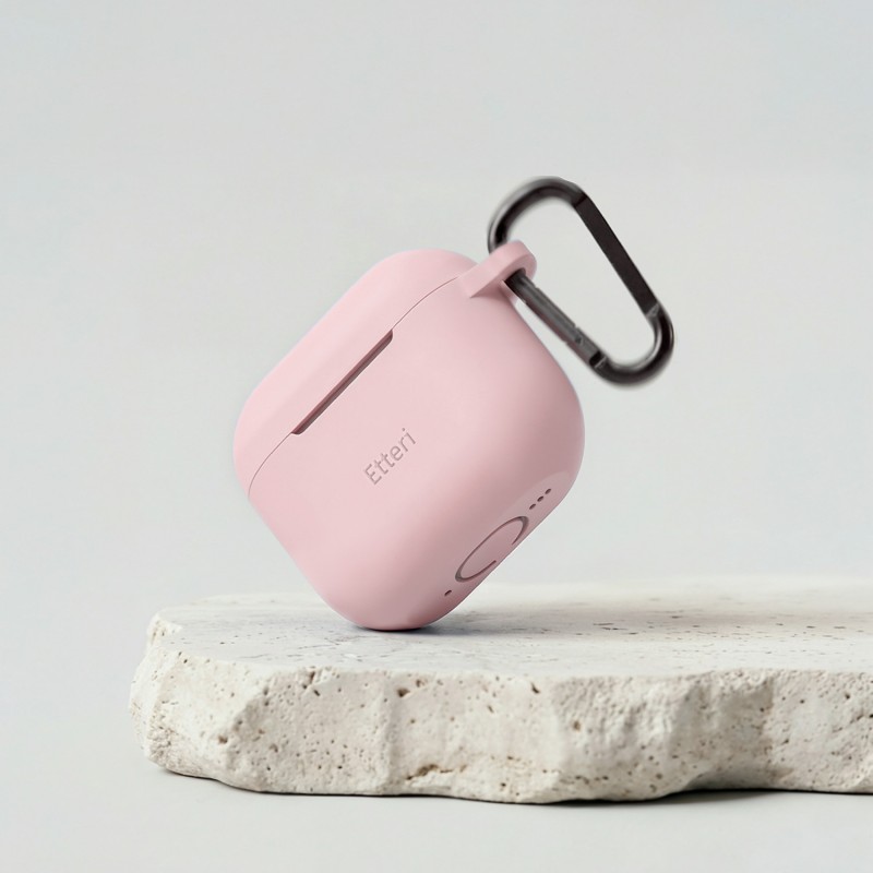 Силиконов калъф Etteri за AirPods 4 светло розов