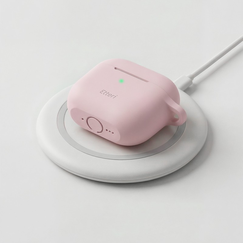 Силиконов калъф Etteri за AirPods 4 светло розов