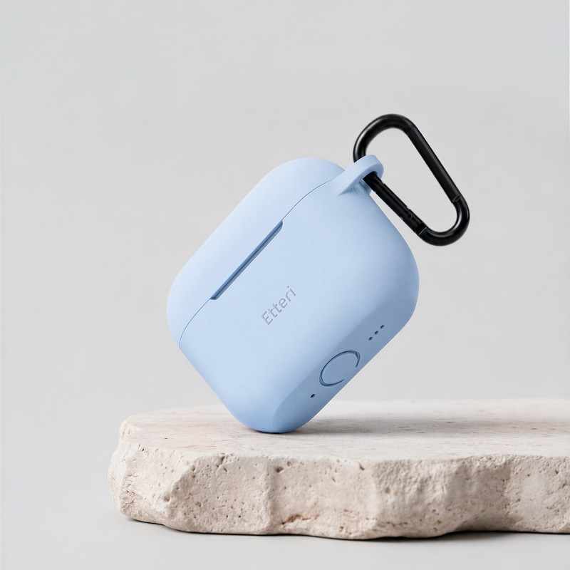 Силиконов калъф Etteri за AirPods Pro 3 светло син