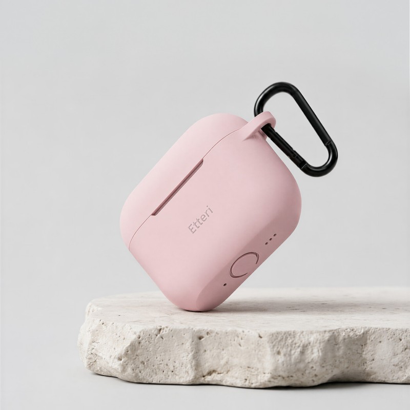 Силиконов калъф Etteri за AirPods Pro 3 светло розов