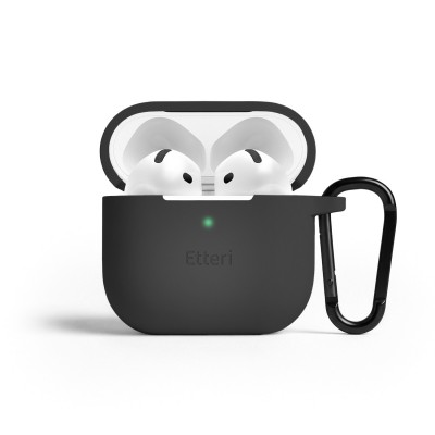 Силиконов калъф Etteri за AirPods 4 черен