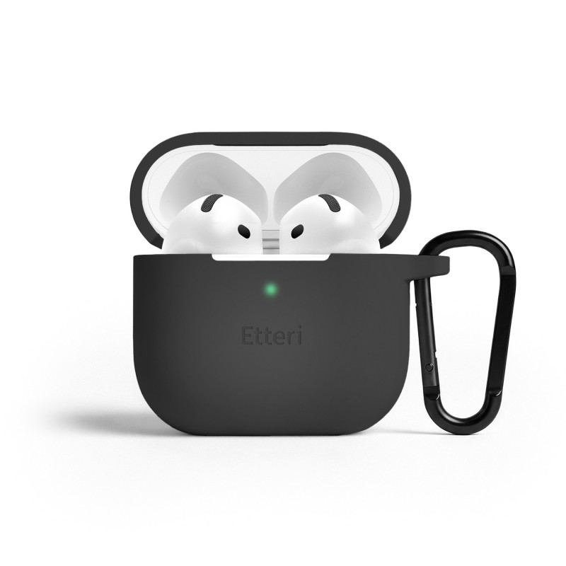 Силиконов калъф Etteri за AirPods 4 черен