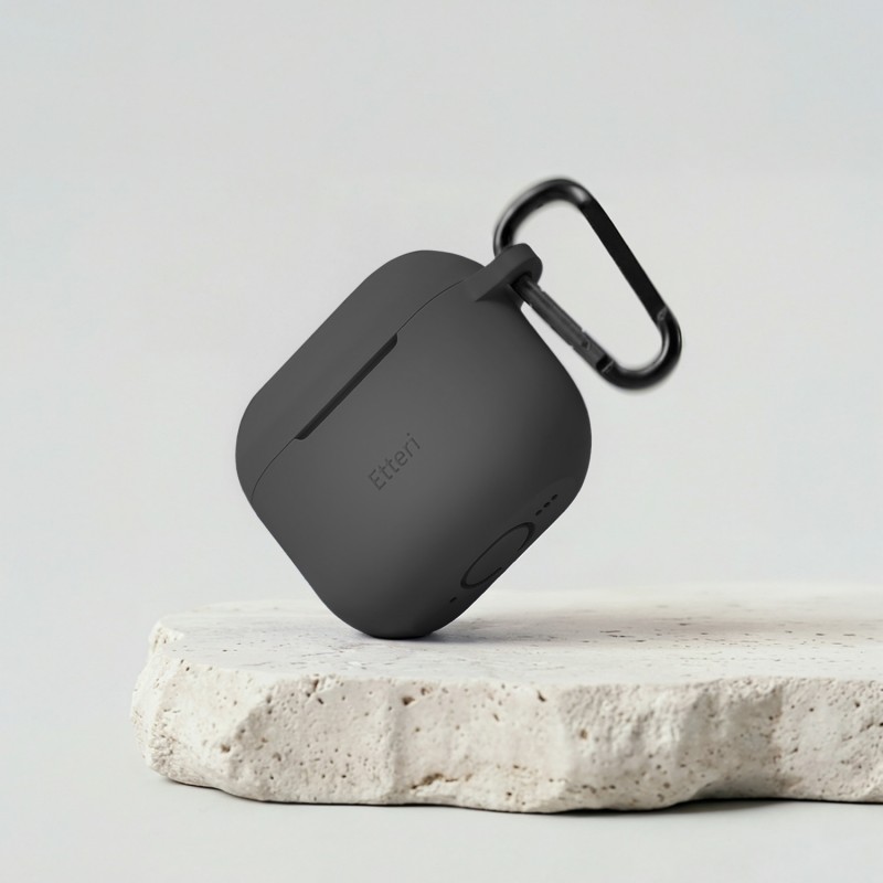 Силиконов калъф Etteri за AirPods 4 черен