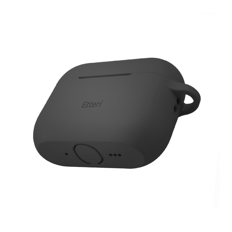 Силиконов калъф Etteri за AirPods Pro 3 черен