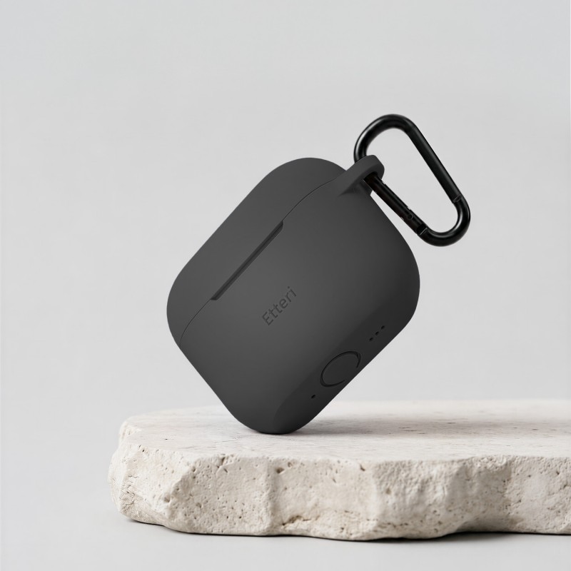 Силиконов калъф Etteri за AirPods Pro 3 черен