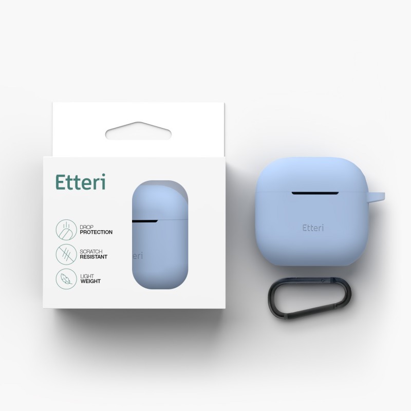Силиконов калъф Etteri за Airpods 3 светло син