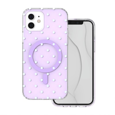 Кейс Bubble Dots Mag за iPhone 11 лилав