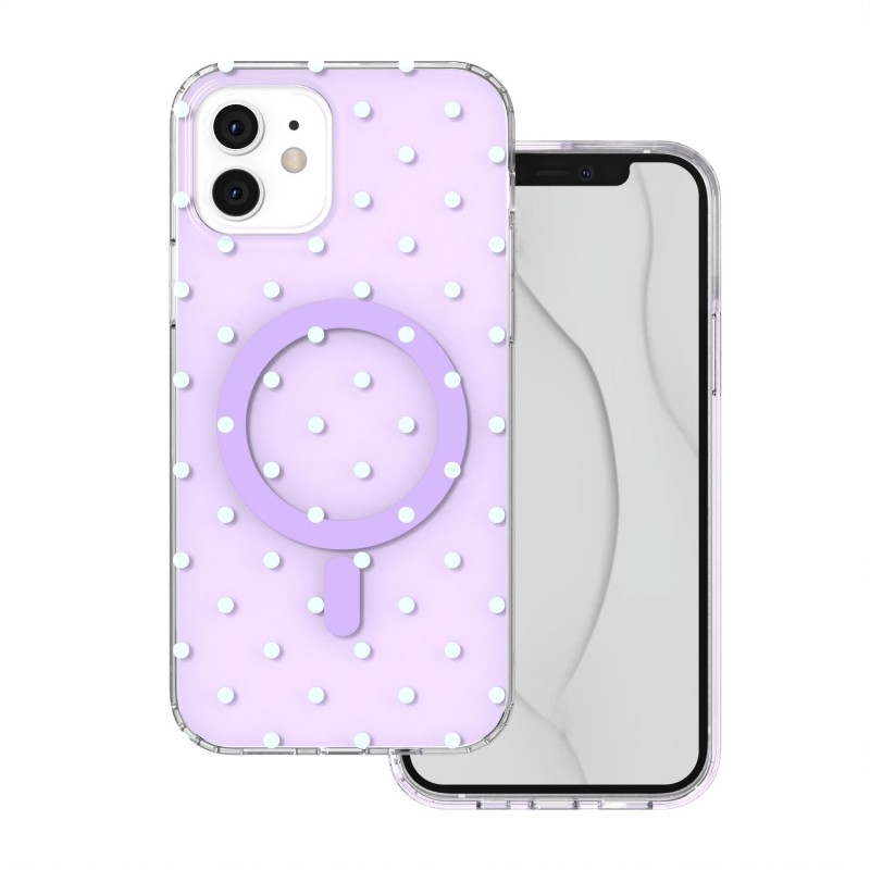 Кейс Bubble Dots Mag за iPhone 11 лилав