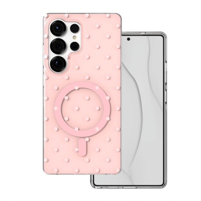 Кейс Bubble Dots Mag за Samsung S25 Ultra розов