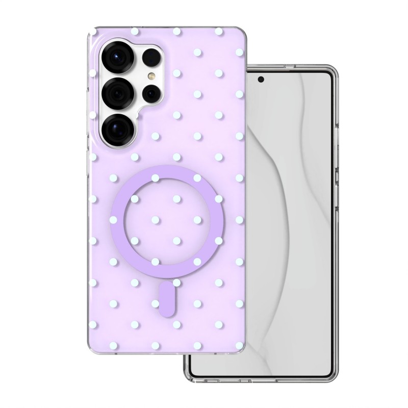 Кейс Bubble Dots Mag за Samsung S25 Ultra лилав