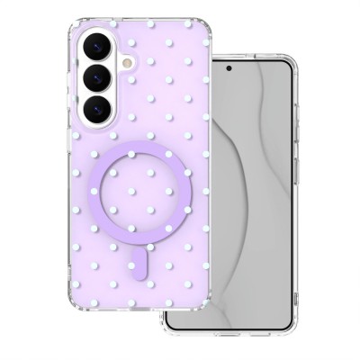 Кейс Bubble Dots Mag за Samsung S26 лилав