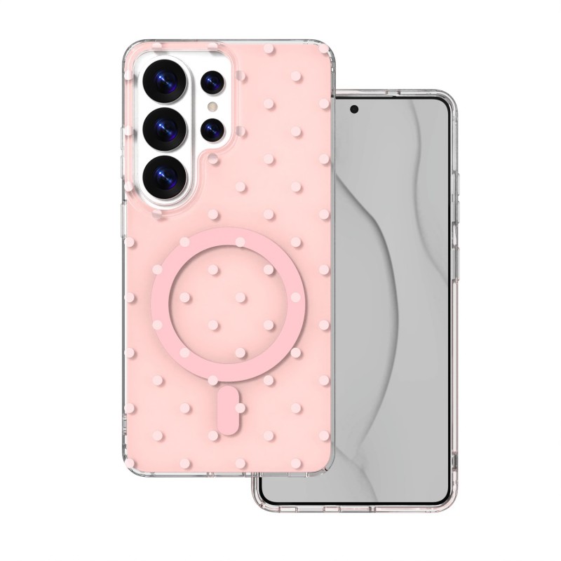 Кейс Bubble Dots Mag за Samsung S26 Ultra розов