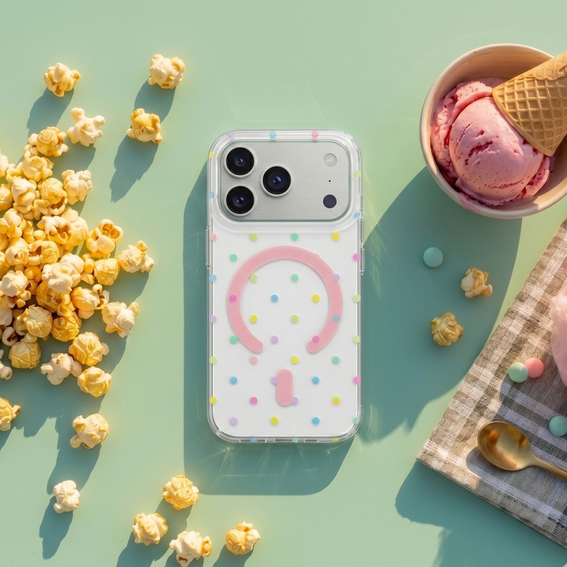 Кейс Bubble Dots Mag за iPhone 11 бял