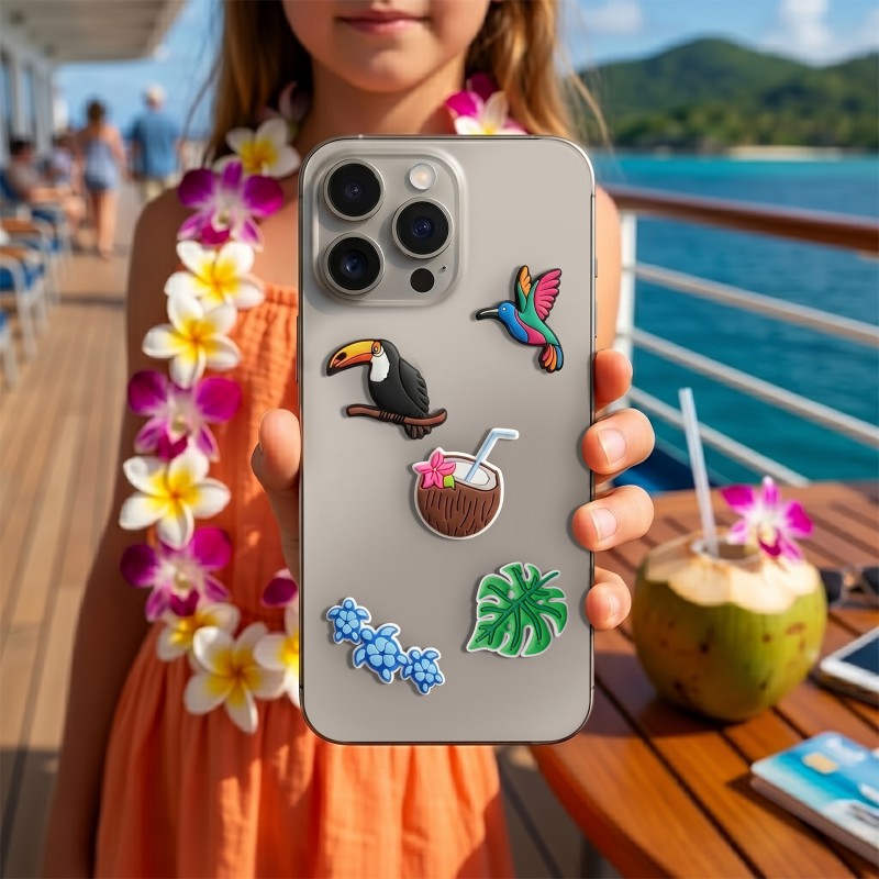 Sticker 3D Tropical birds комплект 5 бр.