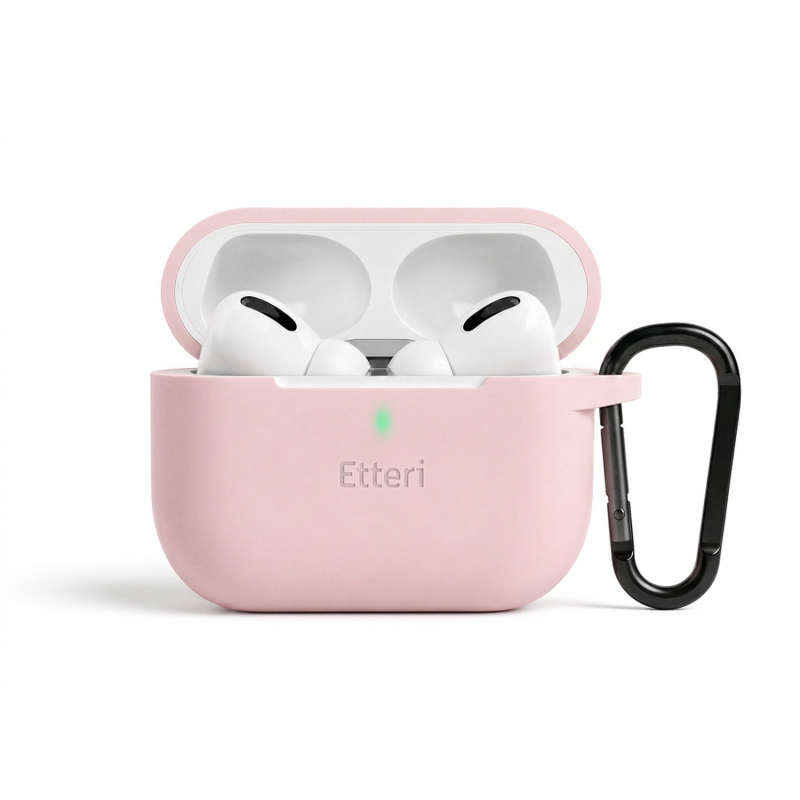 Силиконов калъф Etteri за AirPods Pro 3 светло розов