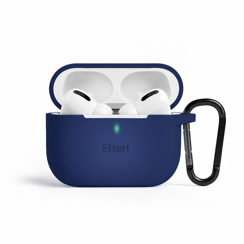 Силиконов калъф Etteri за AirPods Pro 3, тъмно син