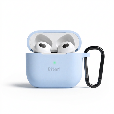 Силиконов калъф Etteri за Airpods 3 светло син