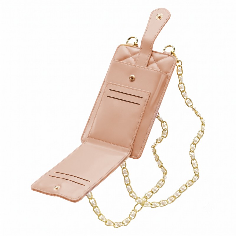 Капитонирана чанта / калъф за телефон 19*10,5*2cm, РОЗОВ