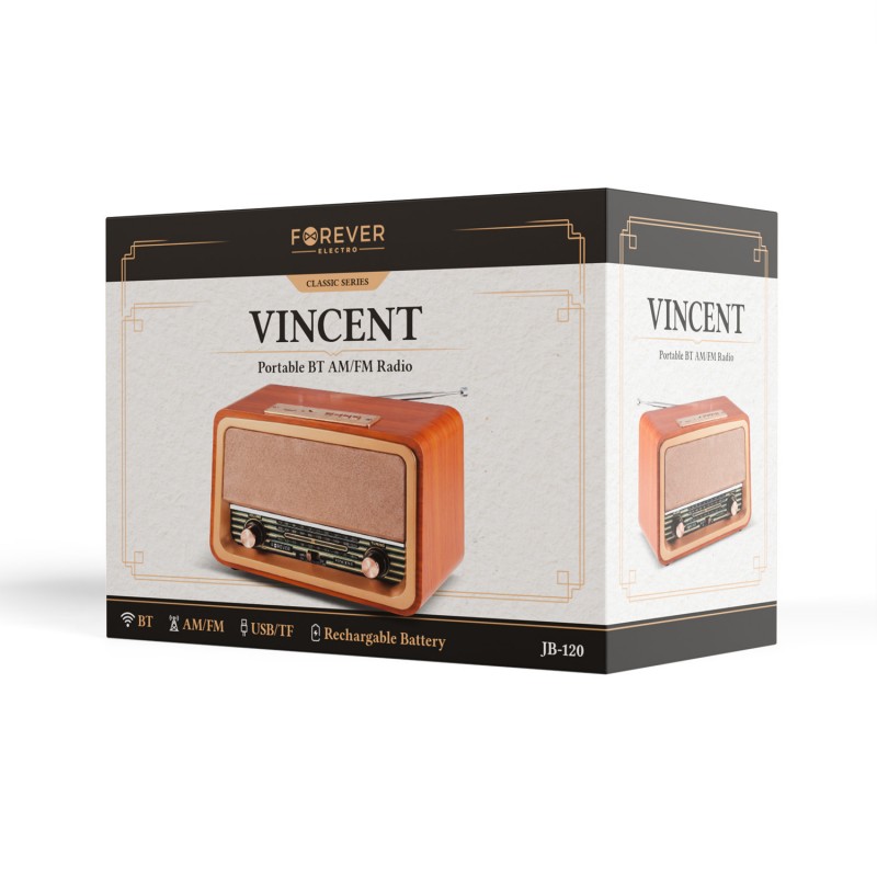 Forever Electro Radio AM/FM VINCENT JB-120 BT USB 1200mAh