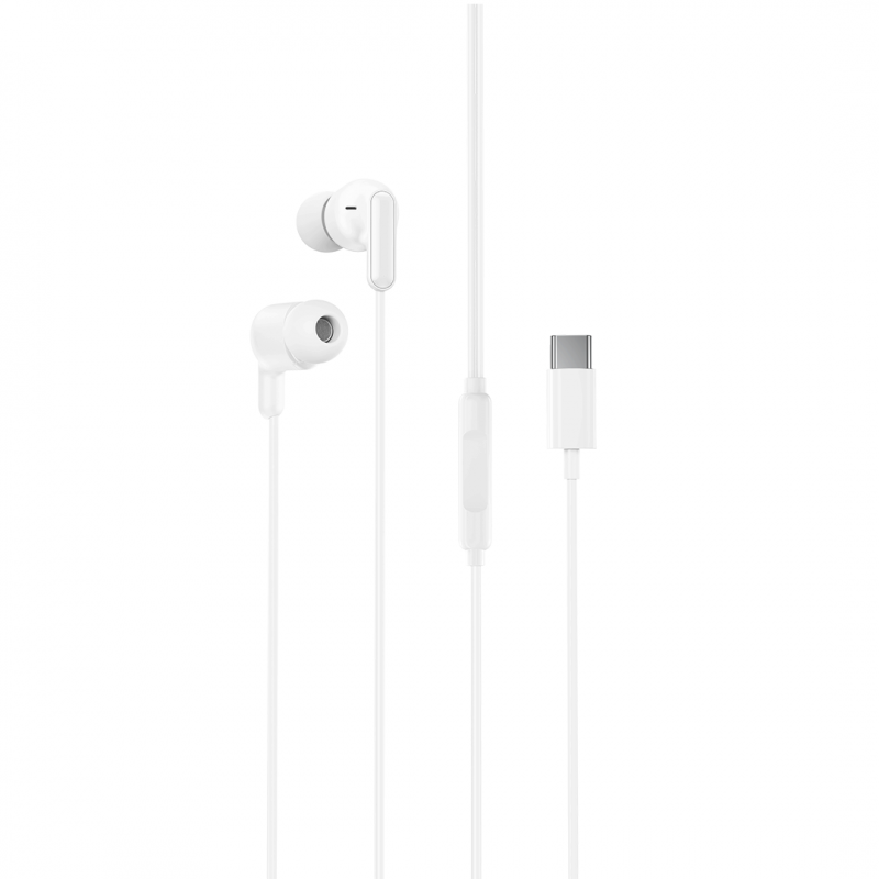 XO кабелни слушалки EP84 USB-C тип тапи черни