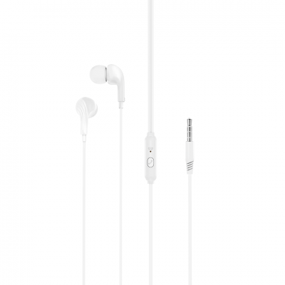 XO кабелни слушалки EP86 jack 3,5mm тапи за уши бели