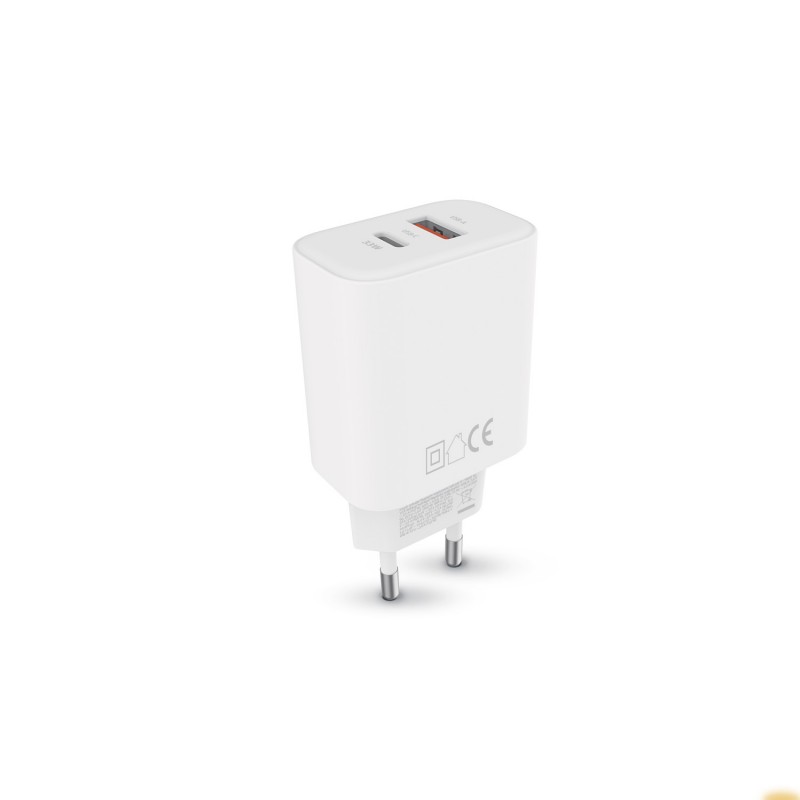 Мрежово зарядно Forever GaN PD QC TC-09-33AC 1x USB-C + 1x USB 33W, бяло