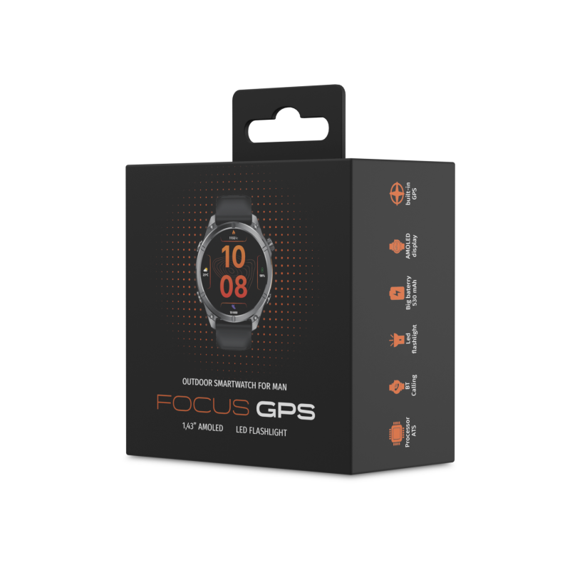 Forever смарт часовник Focus GPS SW-900 черен