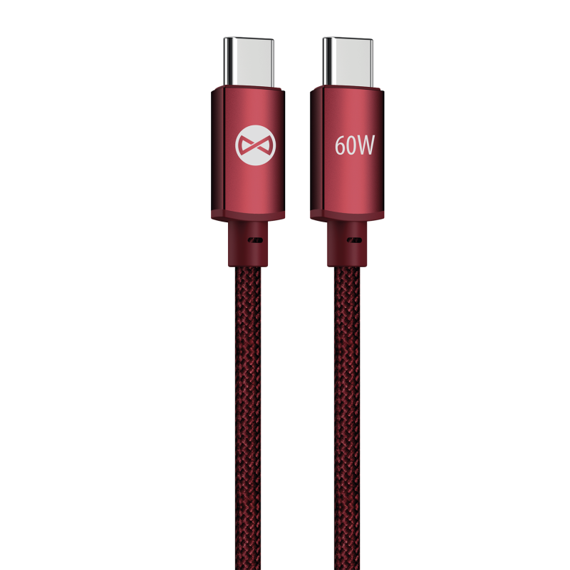 Forever кабел Vibe USB-C - USB-C 1,0 m 60W бордо