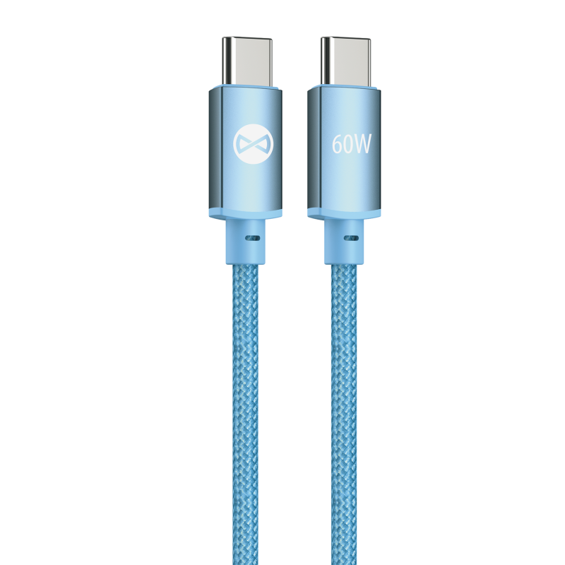 Forever кабел Vibe USB-C - USB-C 1,0 m 60W светлосин