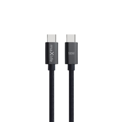 Кабел Maxlife MXUC-12 USB-C - USB-C 3,0 m 100W, черен