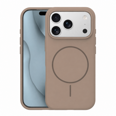 Силиконов кавър Thin Mag за iPhone 17 Pro Max / 18 Pro Max 6.9" кафяв