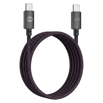 Forever кабел Vibe USB-C - USB-C 1,0 m 60W тъмносив