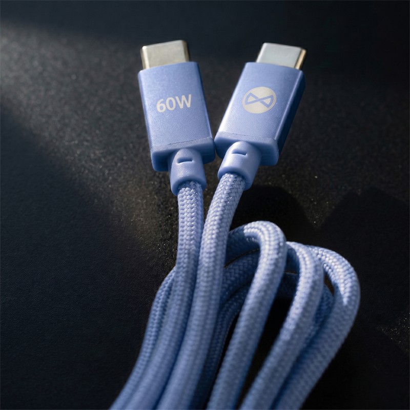 Forever кабел Vibe USB-C - USB-C 1,0 m 60W светлосин