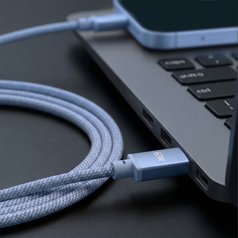 Forever кабел Vibe USB-C - USB-C 1,0 m 60W светлосин