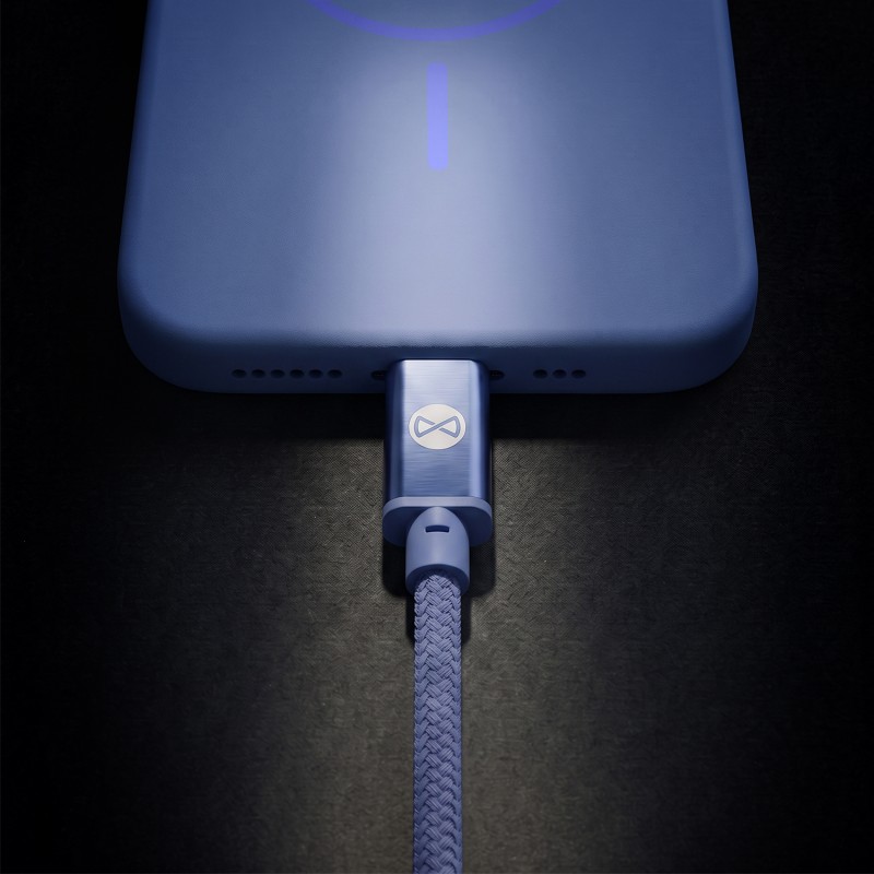 Forever кабел Vibe USB-C - USB-C 1,0 m 60W светлосин