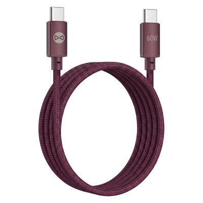 Forever кабел Vibe USB-C - USB-C 1,0 m 60W бордо