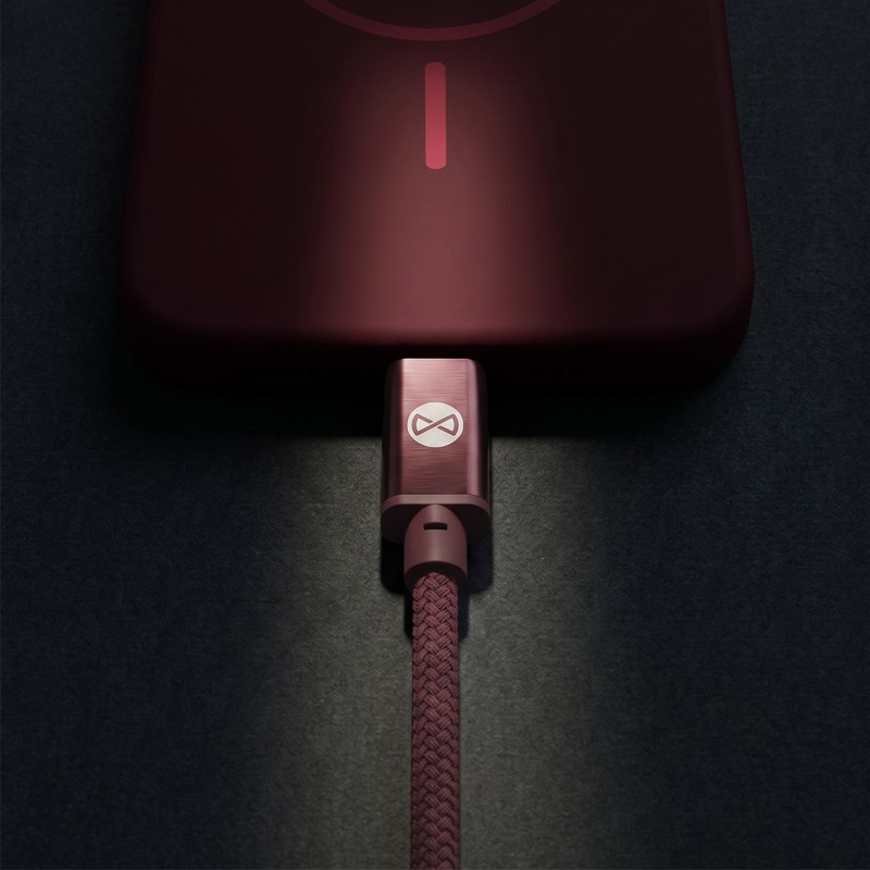 Forever кабел Vibe USB-C - USB-C 1,0 m 60W бордо