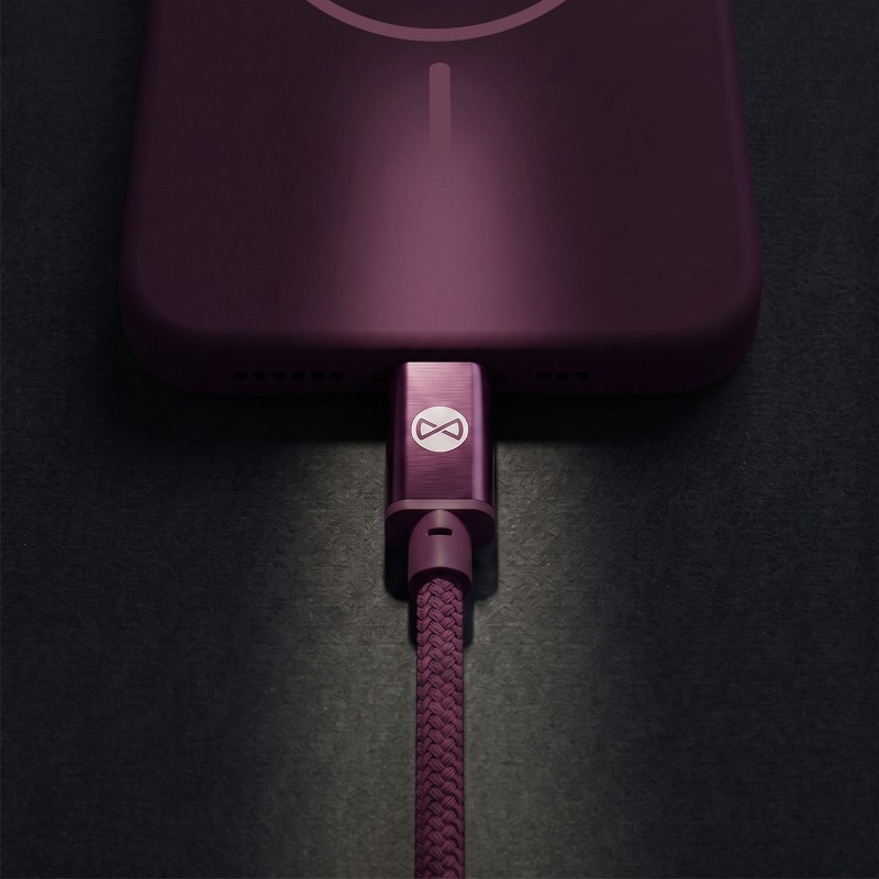 Forever кабел Vibe USB-C - USB-C 1,0 m 60W тъмна череша