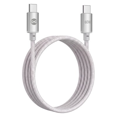 Forever кабел Vibe USB-C - USB-C 1,0 m 60W сребрист