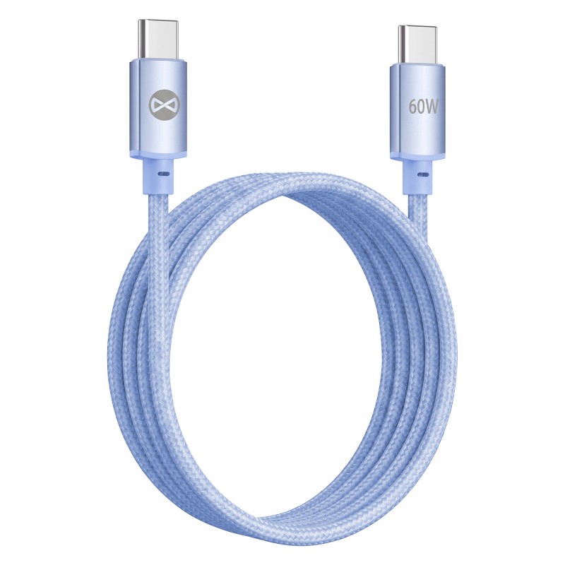 Forever кабел Vibe USB-C - USB-C 1,0 m 60W светлосин