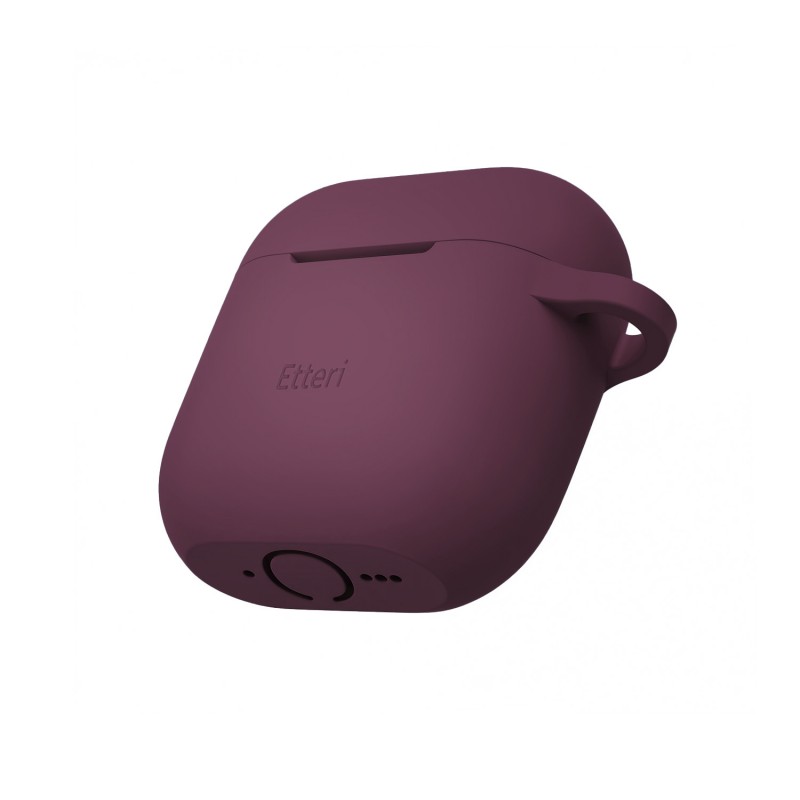Etteri силиконов калъф за AirPods 4 тъмна череша