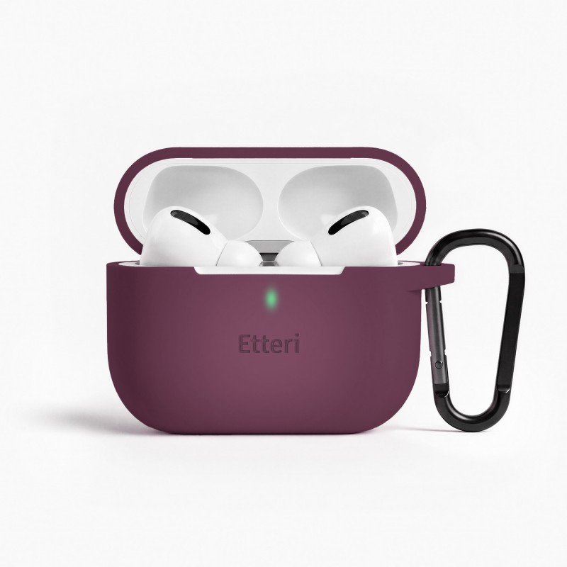 Etteri силиконов калъф за AirPods Pro 3 тъмна череша
