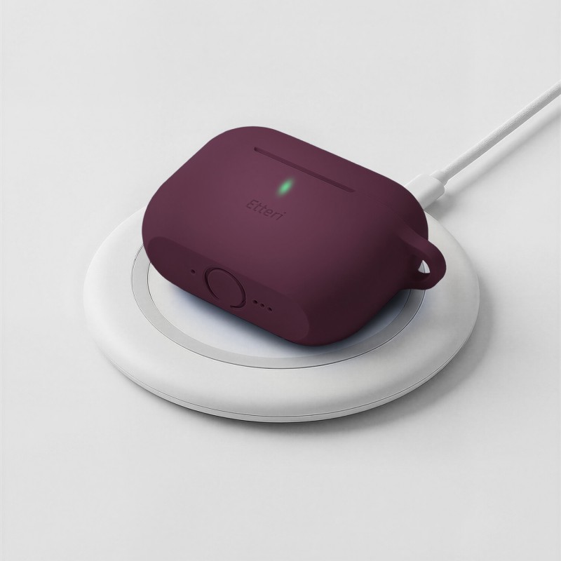 Etteri силиконов калъф за AirPods Pro 3 тъмна череша
