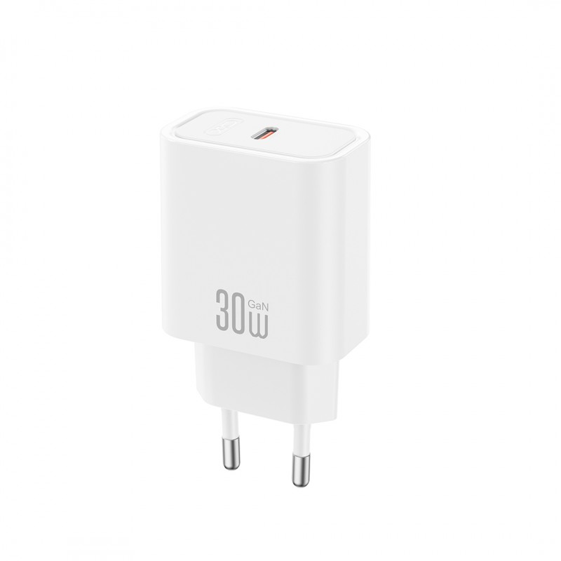 XO мрежово зарядно CE41 PD 30W 1x USB-C бяло