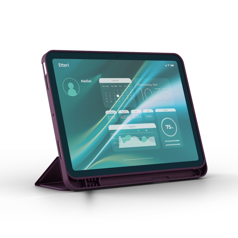 Etteri калъф за Apple iPad 10 2022 10.9'' / iPad 11 A16 2025 / iPad 12 A19 2026 11'', тъмна вишна