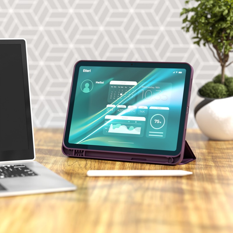 Etteri калъф за Apple iPad 10 2022 10.9'' / iPad 11 A16 2025 / iPad 12 A19 2026 11'', тъмна вишна